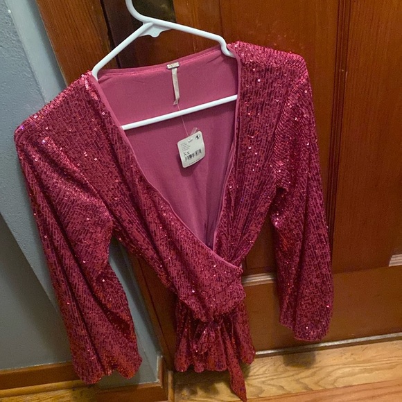 Free People Dresses & Skirts - Free People Pink Sequin Dress